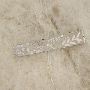Mezuzah Silver Tone With Rhinestones NEW NEVER USED!